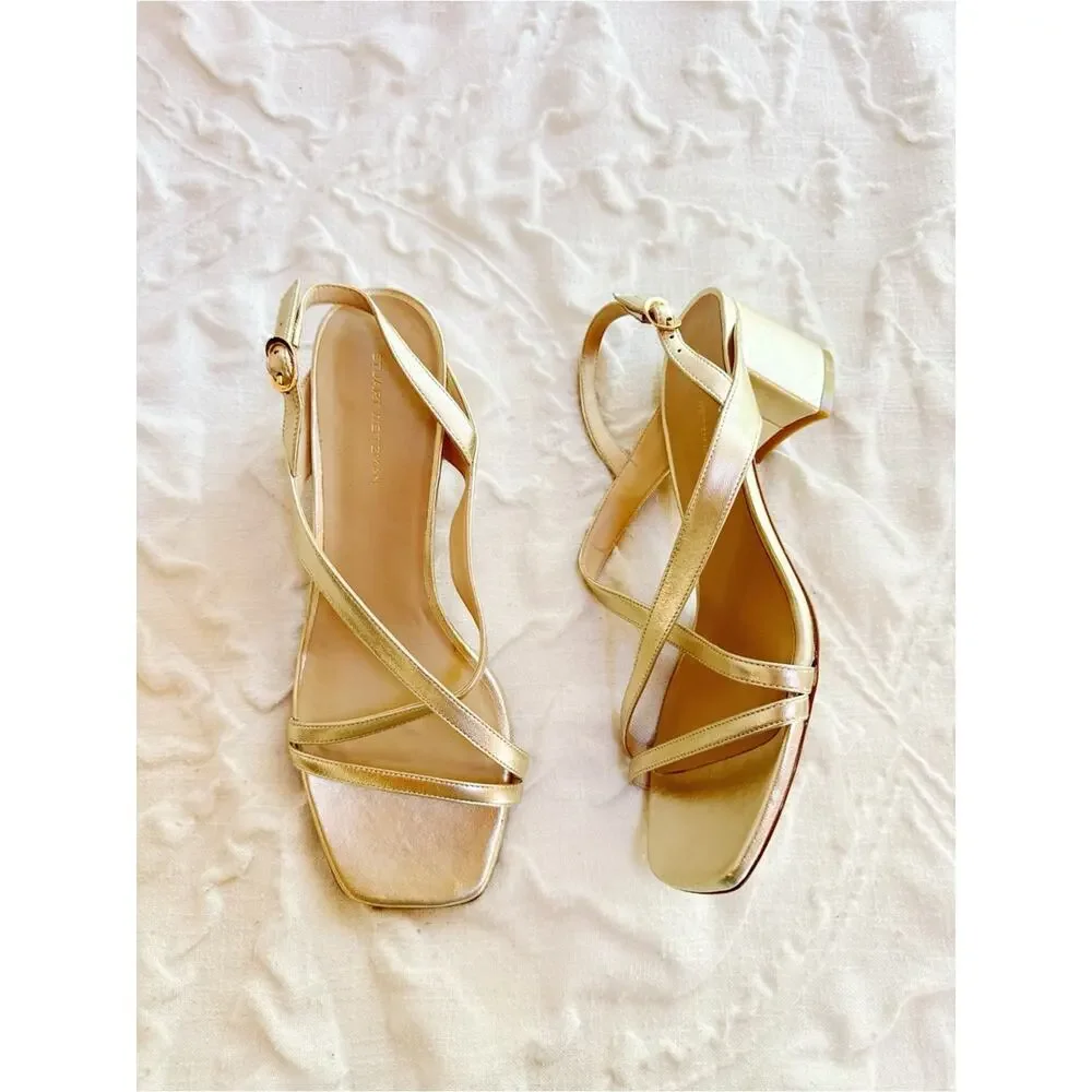 Stuart Weitzman Oasis 50 Block Sandal Size 9.5
